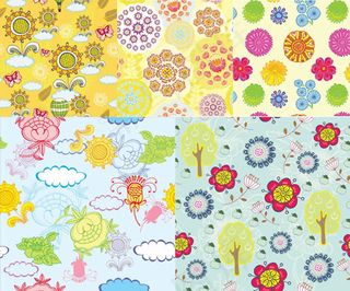 白云蝴蝶植物背景,免抠元素,背景元素