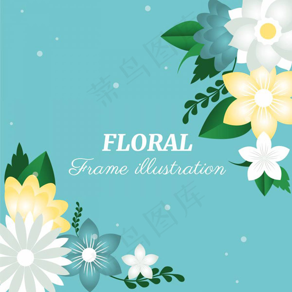 春季花朵背景ai矢量模版下载