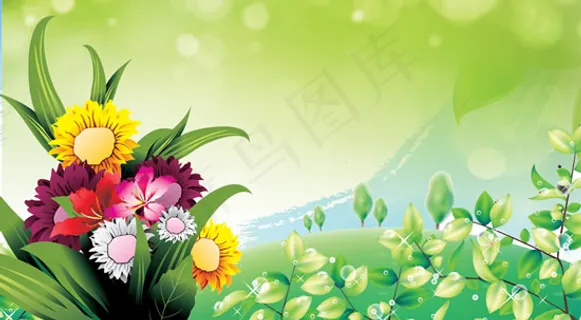 精美手绘鲜花,背景元素 精美手绘鲜花,背景元素