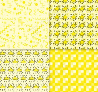 黄色图案无缝背景