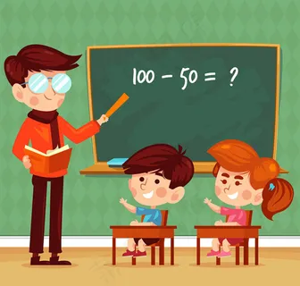 老师和儿童矢量