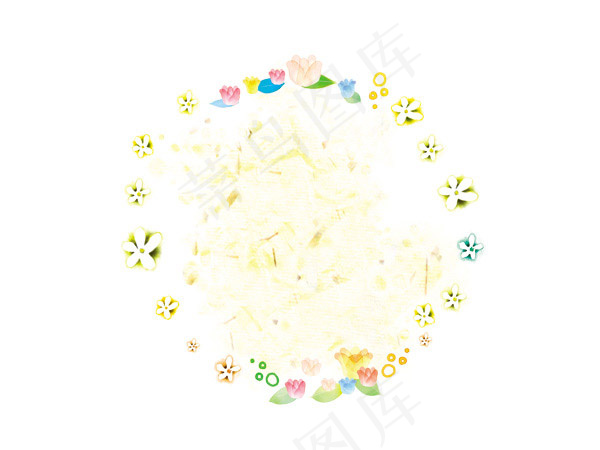 花朵围成圆圈