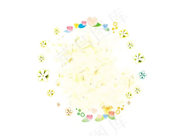 花朵围成圆圈
