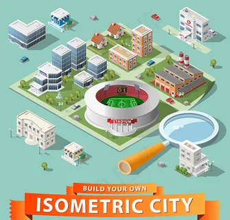 卡通等距城市建造