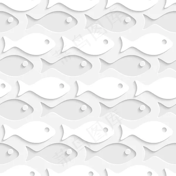 纸鱼无缝背景eps,ai矢量模版下载