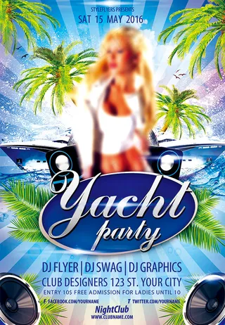 游艇聚会派对海报
