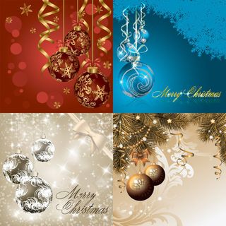 圣诞彩球01矢量