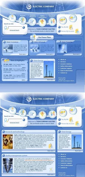 科技工业网页模板