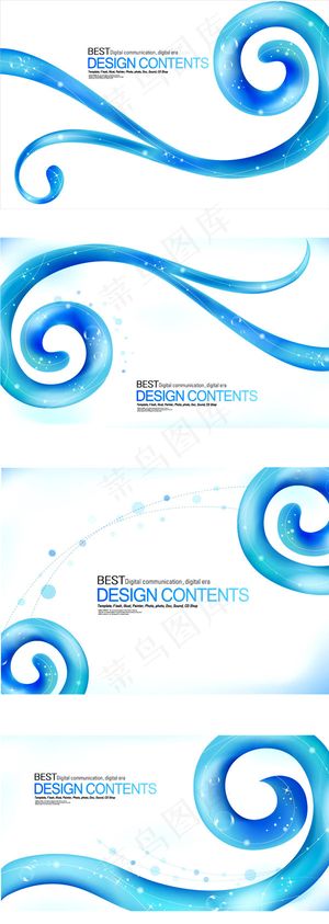 曲线梦幻花纹背景