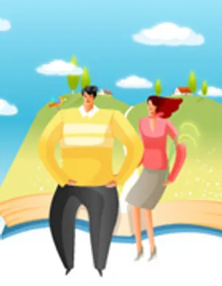 立体卡通风格人物_夫妻