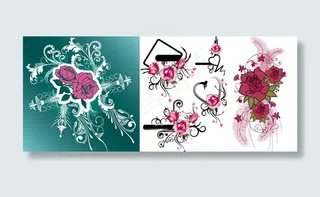 玫瑰花主题花纹