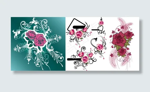 玫瑰花主题花纹 玫瑰花主题花纹