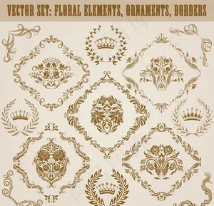 欧式菱形花纹边框