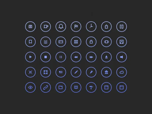 圆形图标,免抠元素