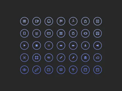 圆形图标,免抠元素