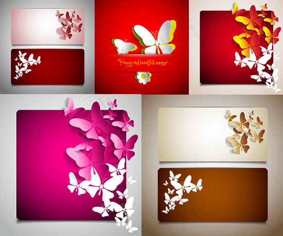 蝴蝶主题卡片