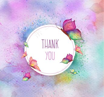 蝴蝶感恩卡矢量