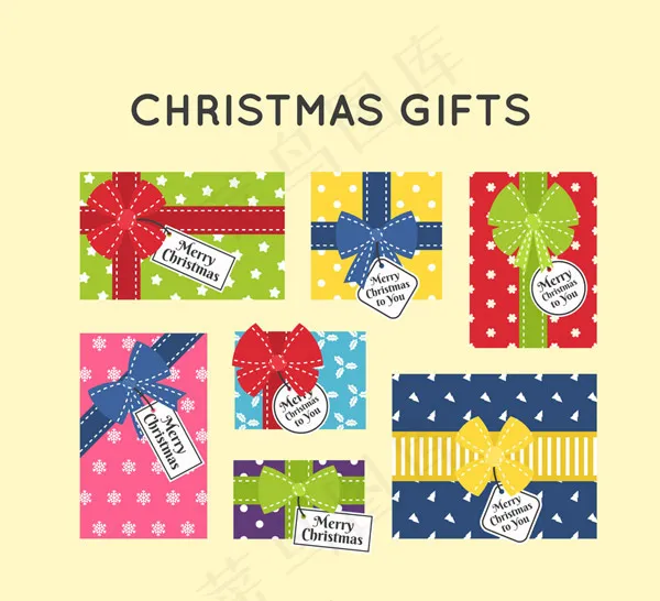 精美圣诞节礼物ai矢量模版下载