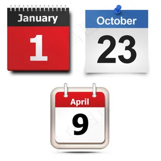 日历图标psd,免抠元素