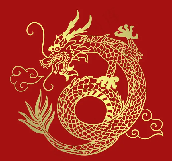祥云东方龙矢量ai矢量模版下载