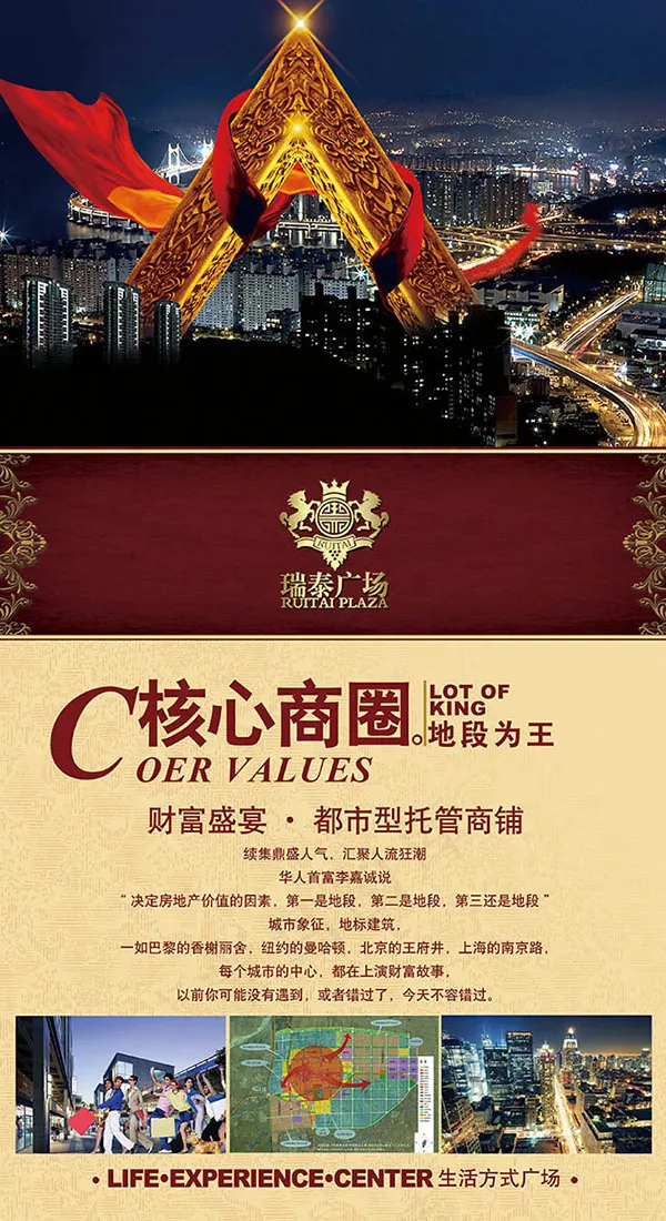 核心商圈地产海报(2835X5197(DPI:72))psd模版下载