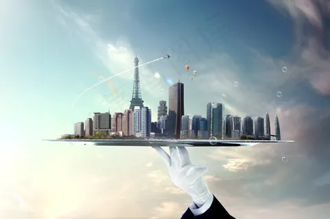 托盘上的建筑 托盘上的建筑