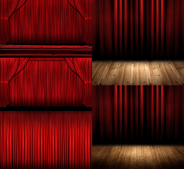 华丽的舞台背景,背景元素