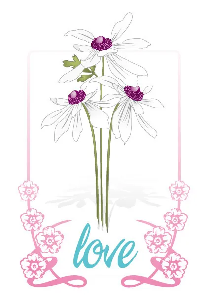 花朵花边loveeps,ai矢量模版下载
