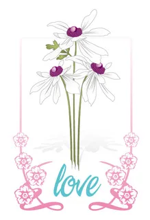 花朵花边love 花朵花边love