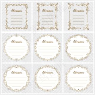 圆形花纹请帖