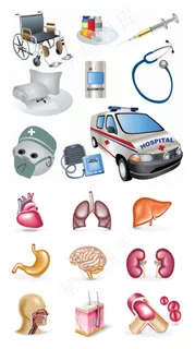 医疗主题画矢量
