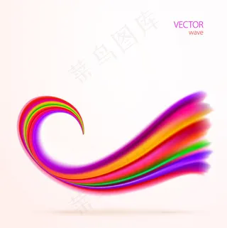 绚丽彩色线条素材