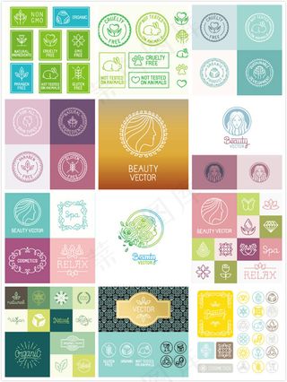 时尚线性图标,免抠元素