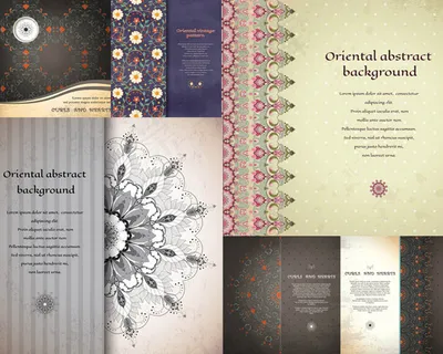 花纹与花朵背景