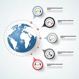 圆形信息图表矢量