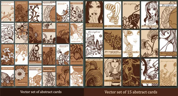 时尚插画卡片