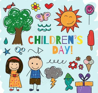 彩绘儿童节元素 彩绘儿童节元素