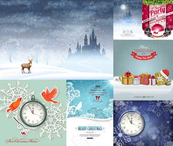 圣诞节创意素材eps,ai矢量模版下载
