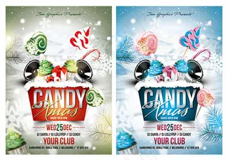 圣诞糖果主题海报