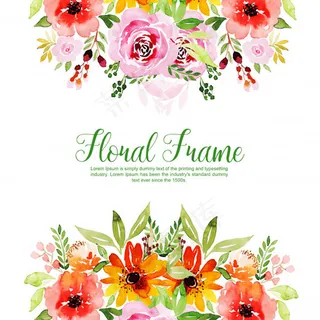 水彩婚礼邀请卡