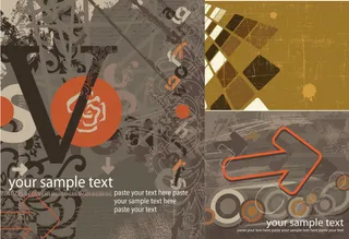 复古风格背景,背景元素