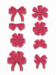 红色蝴蝶结矢量