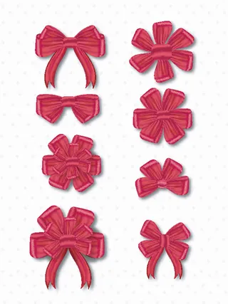 红色蝴蝶结矢量