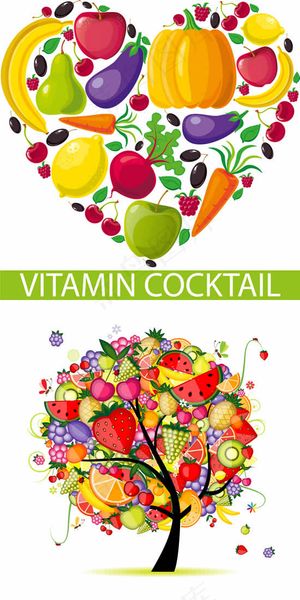 瓜果蔬菜组合图案