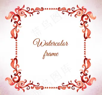 水彩花卉边框