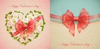 丝绸蝴蝶结矢量