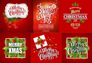 圣诞节元素矢量