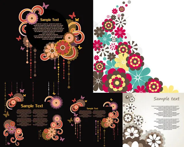 挂件花纹图案eps,ai矢量模版下载