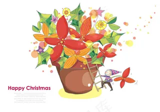 卡通圣诞儿童插画