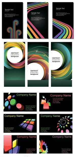 绚丽的卡片模板